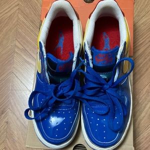 NIKE AIR FORCE 1 ‘SHEED’ LOW (GS), Size 6 Youth, Blue Jay/White-Varsity Red